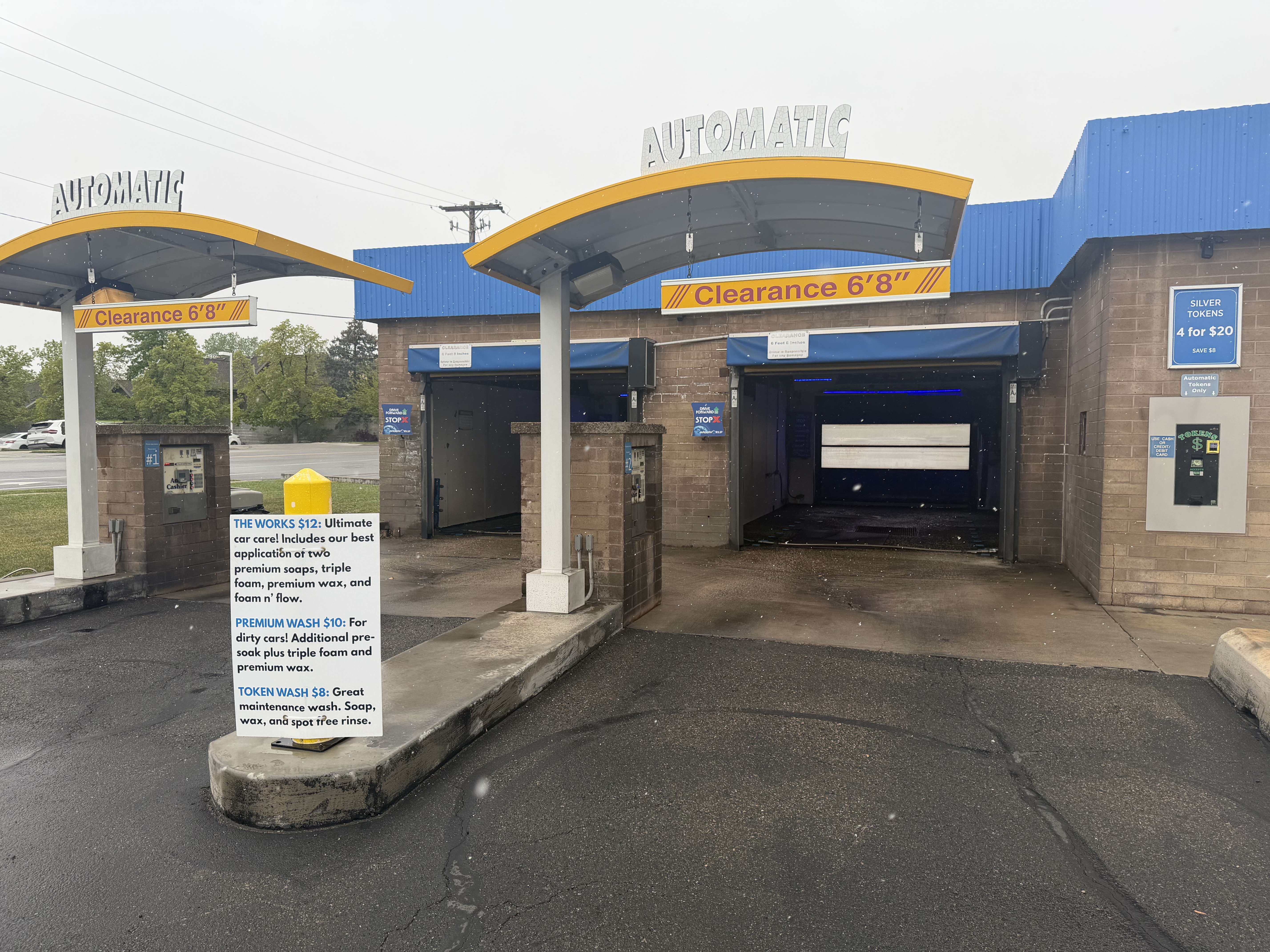Touchless automatic car wash bay at Murray Car Wash, Murray Utah
